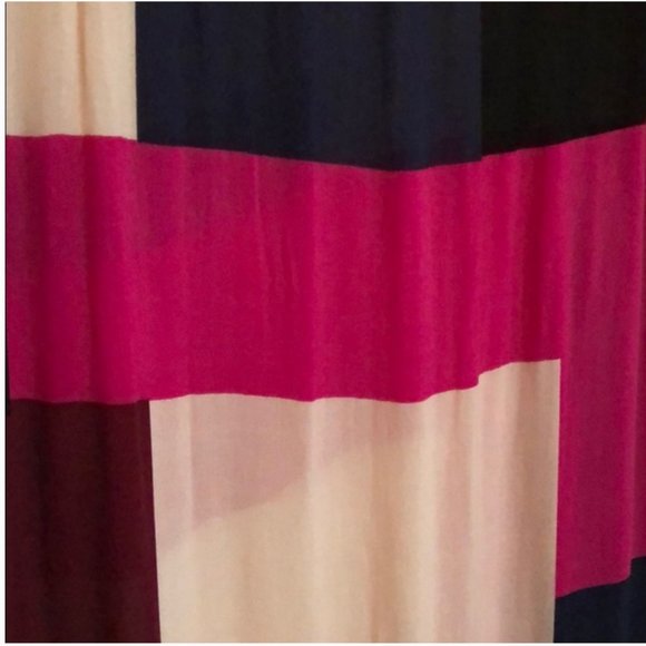 kate spade pink black white colorblock scarf nwot - Picture 6 of 8